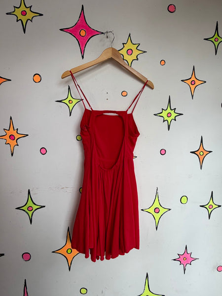 Urban Outfitters Crimson Red Mini Dress Casual Day to Night Babydoll Coquette S