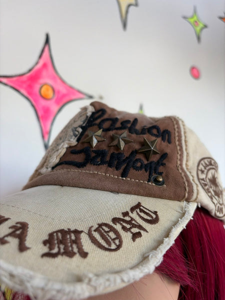 Vintage Y2K Embellished Cotton Cap Cyber Baddie Skater Streetwear Hat