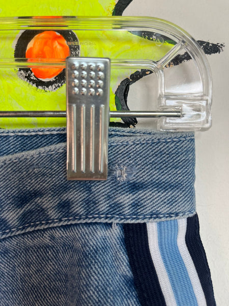 Vintage 90s Denim Mini Skirt Grunge Skater Y2K Emo Jean Skirt Size S