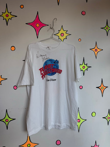 Planet Hollywood T-Shirt Danny Glover Autographed Tee 90s Movie Memorabilia L/XL