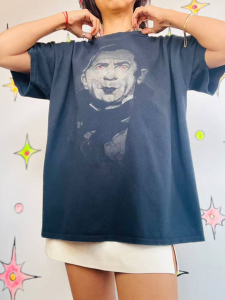 Vintage Bela Lugosi DRACULA T-Shirt - Halloween Horror Vampire Tee - XL