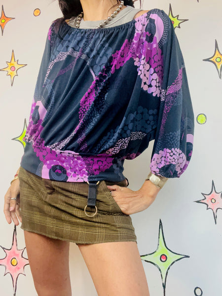 Vintage 90s Y2K Cyber Grunge Club Kid Fairy Rave Top – Express – L