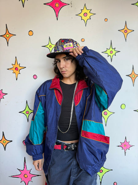 Retro 80s Party Baseball Cap Cassette Tape Rubix Cube Novelty Hat Pop Art