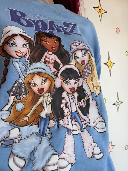 Bratz Doll Pop Art Graphic Sweatshirt Y2K Dollcore Kawaii Pullover | M