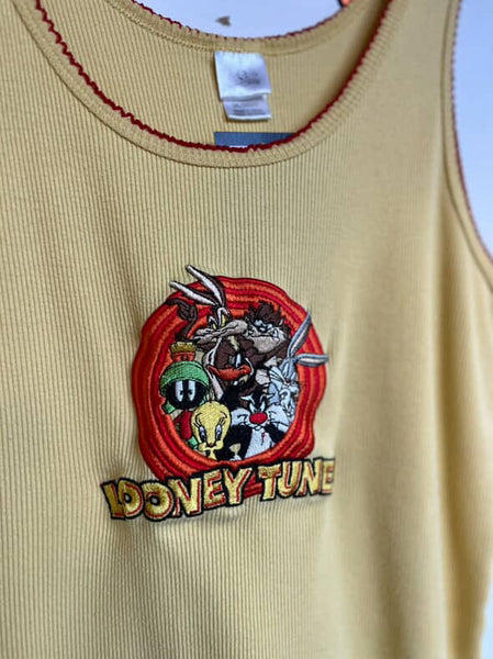 90s Y2K Looney Tunes Yellow Tank Top Tee – Vintage 3XL