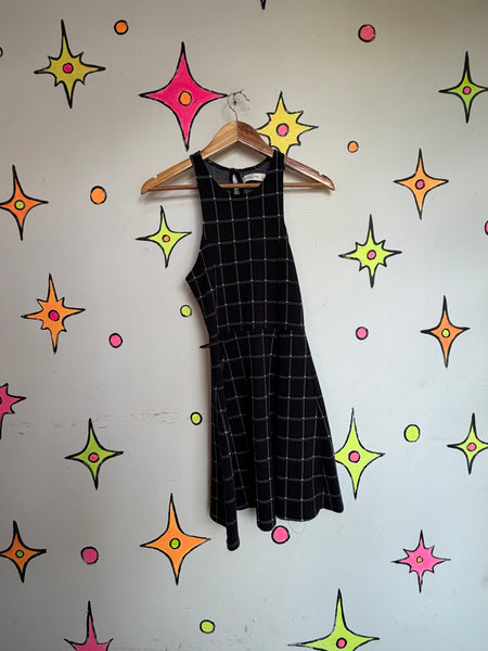 Y2K Abercrombie Black Mini Dress Dark Academia Coquette Preppy Mall Goth XS