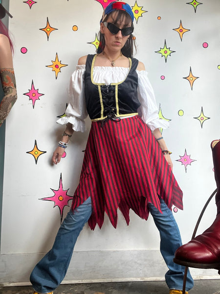 Halloween Pirate Costume Dress Renaissance Festival Piratecore Cosplay Outfit SM