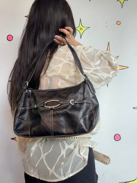 Y2K Franco Sarto Shoulder Bag | Minimalist Vegan Leather Purse