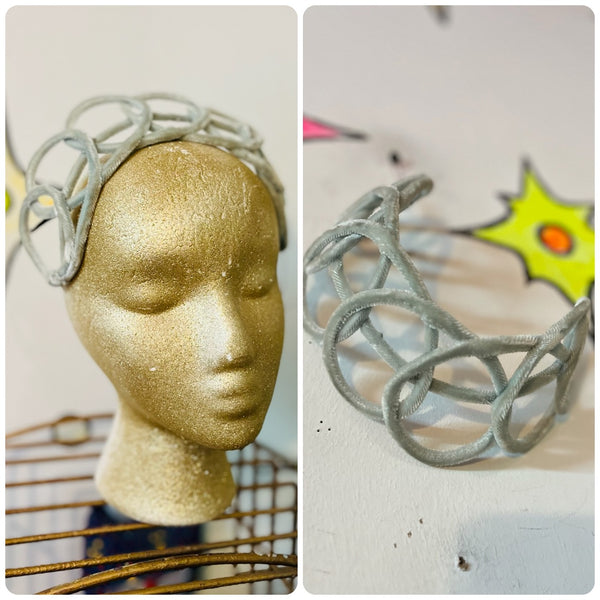 50s Fascinator Hat - Mad Men Era Glamour Velvet Crown | Vintage Medieval Cosplay