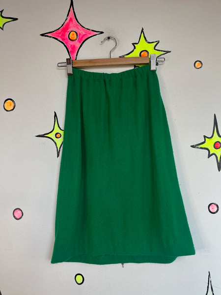Vintage 60s MOD Green Mini Dress 2-Piece Set – Flight Attendant Secretary - S