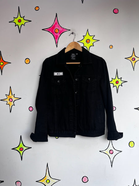 Kiki's Delivery Service Black Denim Jacket Studio Ghibli Witchy Goth Y2K Anime M