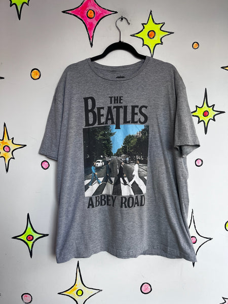 The Beatles Abbey Road Oversized Concert Tee Gray Band T Shirt Boho Grunge 2XL
