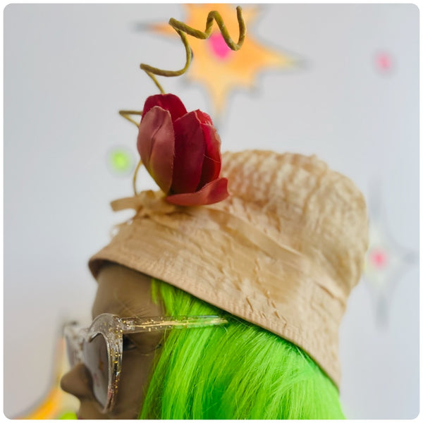 Vintage 40s Hat | Rococo Spring Kentucky Derby Headpiece Museum Quality