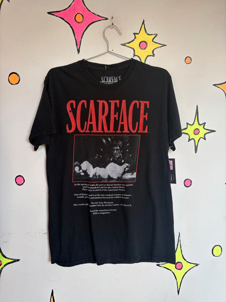 Scarface Tony Montana Graphic Tee Cult Film Movie T Shirt Streetwear M