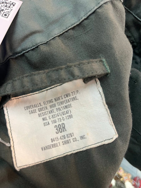 Vintage Vanderbilt Military Green Utility Jumpsuit Flight Suit Boiler Suit M/L