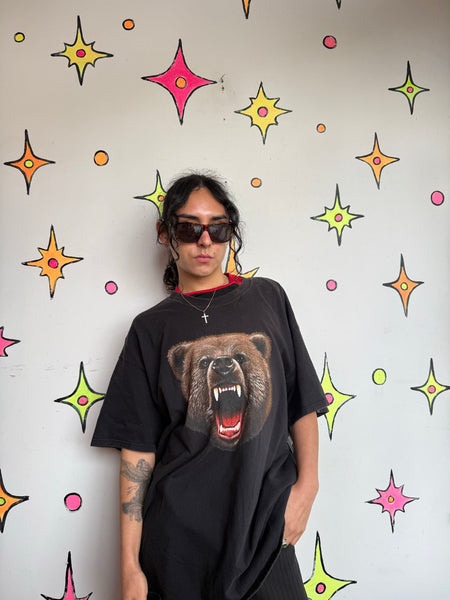 Vintage Bear Graphic T-Shirt | Nature Wildlife Outdoors Americana Tee XL