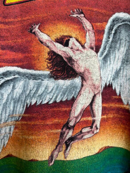 Vintage Led Zeppelin Tie Dye Concert Tee | 90s Boho Grunge Band T-Shirt XL