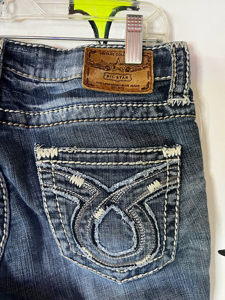 Y2K Denim Jeans – Embellished Low-Rise Flare – Indie Sleaze / Fairy Grunge – 26