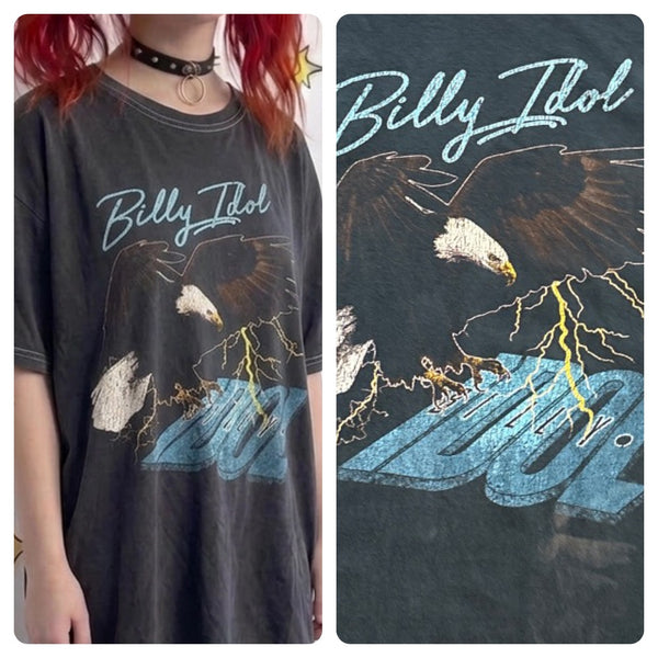 Billy Idol Tee Concert Band T-Shirt Rock N Roll Retro 80s Style M/L