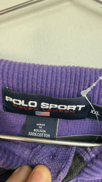 Ralph Lauren Polo Sport Striped Rugby Shirt XXL Preppy Streetwear Long Sleeve
