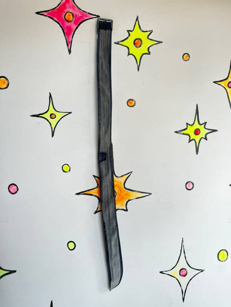 Vintage 1980s Navy Leather Waist Belt – Adjustable – Small – Soft Leather