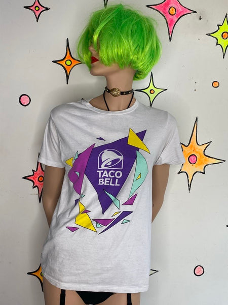 Taco Bell Novelty Graphic Tee Y2K Fast Food Pop Culture T Shirt S