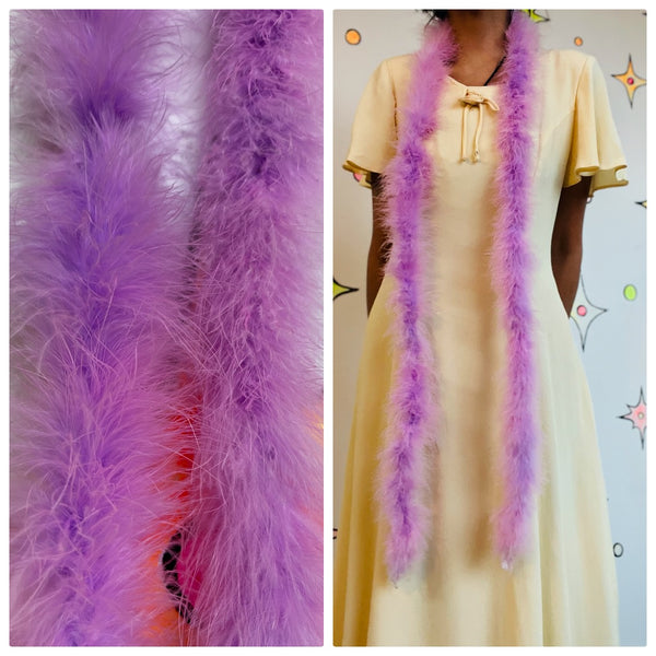 Purple Feather Boa – Coquette Fairycore – Y2K Party – Balletcore Glam - Flapper