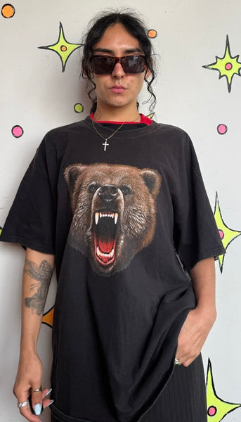 Vintage Bear Graphic T-Shirt | Nature Wildlife Outdoors Americana Tee XL