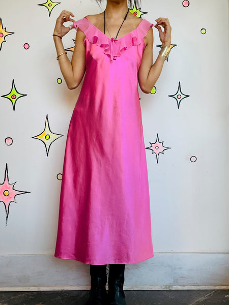 Vintage 90s Y2K Pastel Pink Fairy Grunge Babydoll Slip Dress – Coquette Emo - M