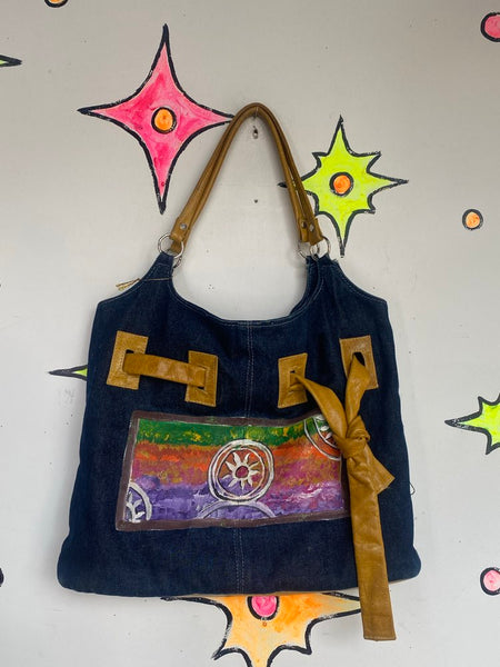90s Denim Coffee House Tote Bag Central Perk Vibes Indie Sleaze Grunge