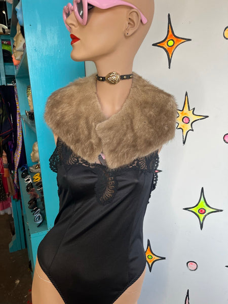 Vintage Fur Stole - Old Hollywood Glam Cottage Noir - Midcentury Cocktail Wrap