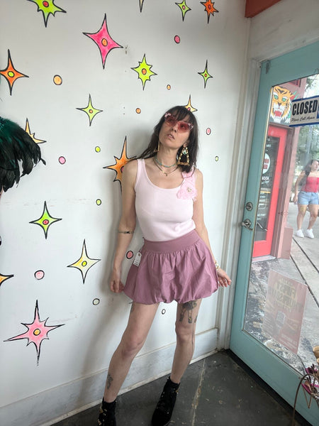 Y2K Pink Lilac Bubble Skirt Sculptural Fairy Grunge Avant Garde Mini M