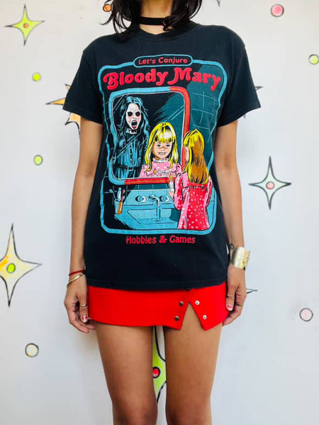 Y2K Bloody Mary Tee – Halloween Mall Goth Horror T-Shirt – Creepy Co. – Size S