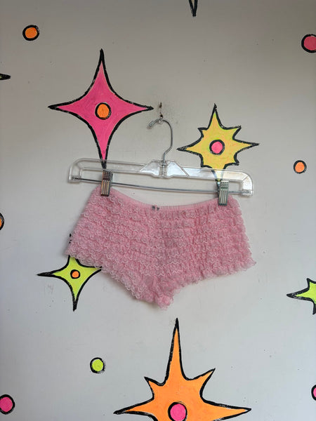 Pastel Pink Frilly Lace Bloomers Coquette Balletcore Ruffle Panties Babydoll S