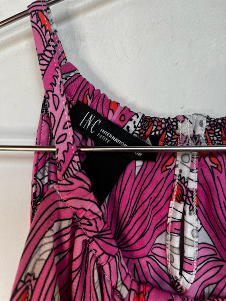 Vintage 90s Retro 60s 70s Mod GoGo Psychedelic Pink Paisley Mini Party Dress PS