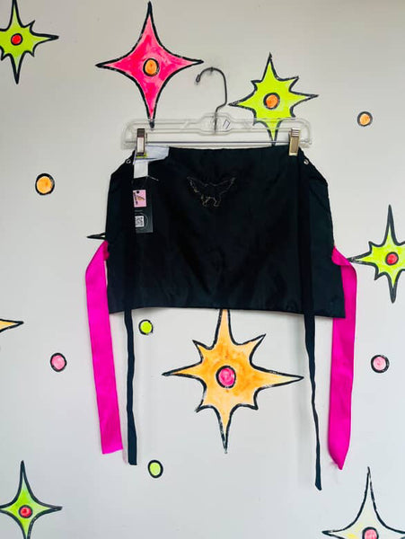 Y2K Goth Studded Tattoo Skull Utility Apron | Punk Emo Whimsy Goth | Size S