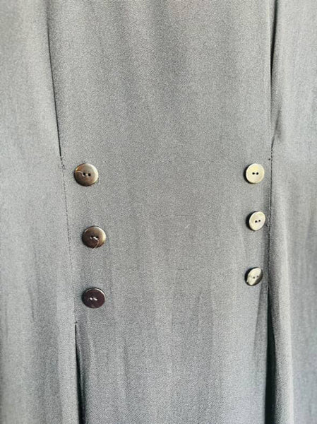 Vintage 90s Goth Fairy Grunge Witchy Boho Minimal Chic Black Long Dress - M/L