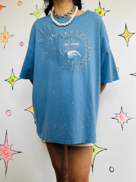 Vintage 90s Harley Davidson Tee | Biker Grunge Route 66 Graphic T-Shirt XL