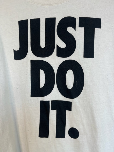 Iconic 90s Nike Just Do It Vintage Tee | White Streetwear Unisex T Shirt | Size XL