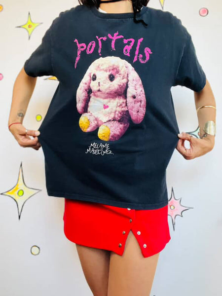 Y2K Melanie Martinez Grunge Pink Bunny Band Tee | Concert T-Shirt XS | Cotton