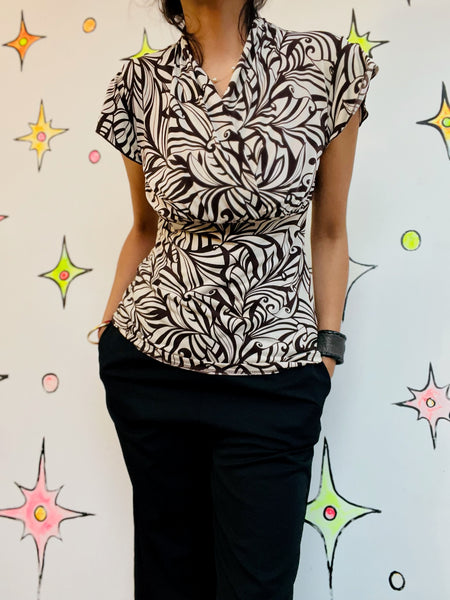 Y2K Indie Sleaze Fairy Grunge Swirly Mesh Top Boho Whimsy Stretchy S