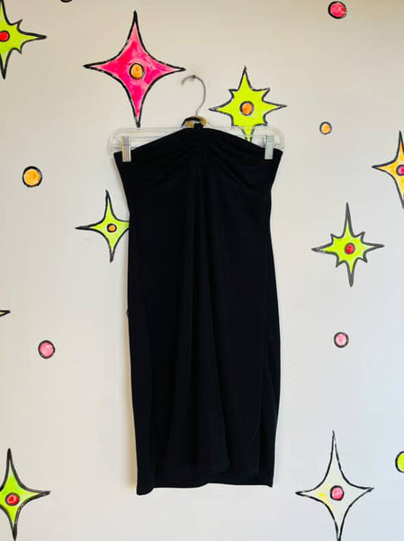 90s Y2K Little Black Dress – Halter Mini Stretchy Party Fairy Grunge Dress – S/M