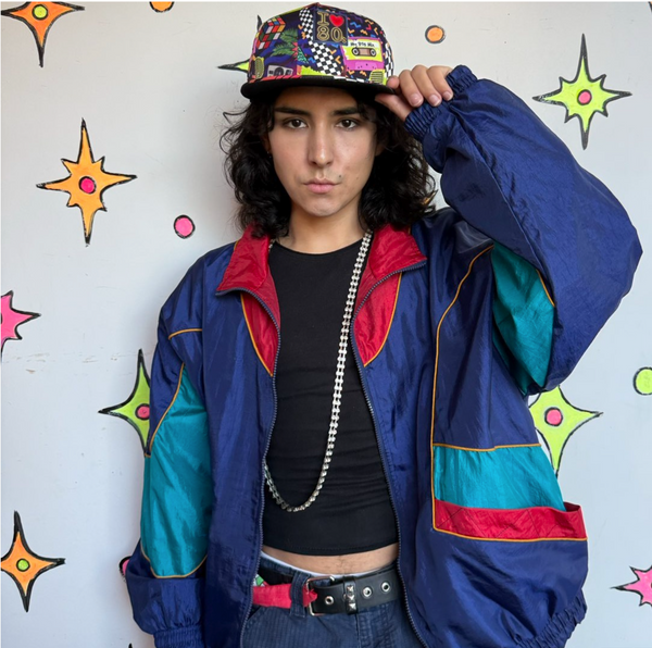 Retro 80s Party Baseball Cap Cassette Tape Rubix Cube Novelty Hat Pop Art