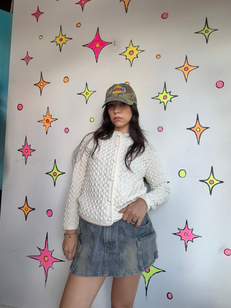 Y2K Denim Utility Mini Skirt - Cyber Grunge Mall Goth Indie Sleaze Alt Girl M