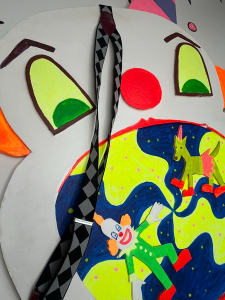 Harlequin Diamond Print Suspenders Circus Clowncore Avant Garde Quirky
