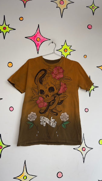 Rebel Spirit Tattoo Print Tee Y2K Indie Sleaze Graphic T Shirt Edgy Streetwear XL