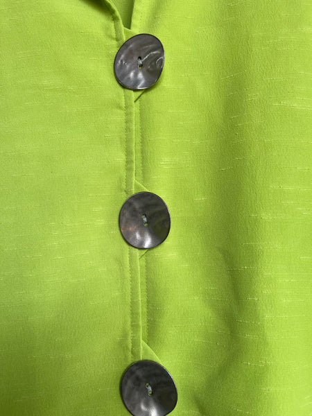 Lime green Neon Cyber Grunge Avant Garde Statement Blazer Maximalist XL