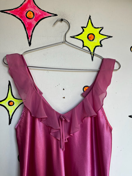 Vintage 90s Y2K Pastel Pink Fairy Grunge Babydoll Slip Dress – Coquette Emo - M