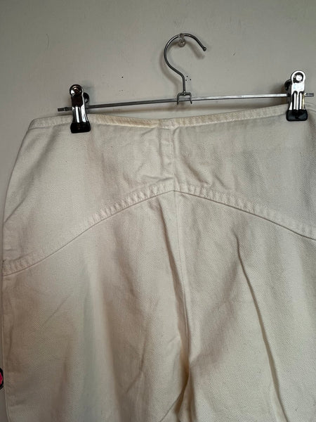 White Sailor Pants High Waist Wide Leg Trousers Nautical George Washington SM