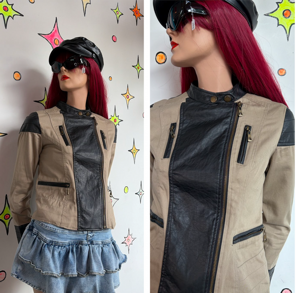 Dollhouse Patchwork Post-Apocalyptic Utility Jacket Wasteland Street Style S